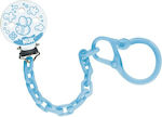 Nuk Chain Pacifier Αλυσίδα Πιπίλας Baby Blue made of Plastic Blue 10.750.590/bee 10750590