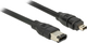 DeLock FireWire Kabel 6-poliger Stecker - 4-poliger Stecker 3m