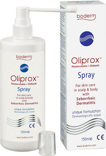 Boderm Oliprox Anti-Dandruff unique Formulation Spray 125 Loțiune de Păr împotriva Mătreții 150ml