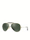 Ray Ban Outdoorsman Мъжки Слънчеви Очила с Златна Метална Рамка и Зелени Стъкла RB3029 181
