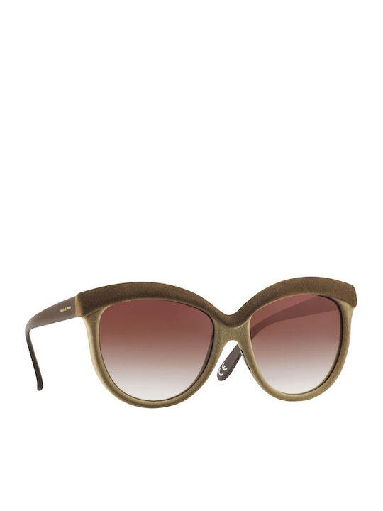 Italia Independent I-Plastik Sunglasses Brown with Acetate Frame & Brown Lens