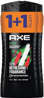 Axe Africa Αφρόλουτρο σε Gel για Άνδρες 2x400ml