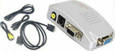 PowerPlus CVA-3002 Converter VGA female to S-Video female Silver