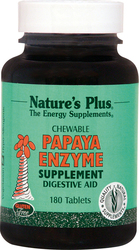 Nature's Plus Papaya Enzyme χωρίς Γλουτένη 180 μασώμενες ταμπλέτες