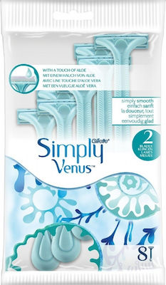 Gillette Simply Venus mit & Gleitstreifen Blau 8Stück