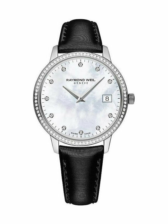 Raymond Weil Women's Watch with Black Leather S...