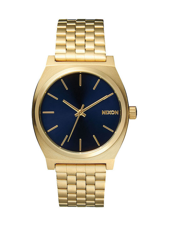 Nixon Ανδρικό Ρολόι 37mm Μπαταρίας με Χρυσό Μετ...