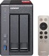 QNap TS-251+-8G NAS Turm mit 2 Steckplätzen für HDD/SSD und 2 Ethernet-Anschlüsse