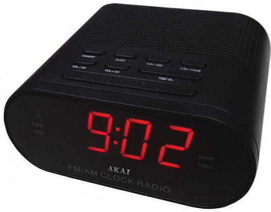 AKAI CR002A-219 Tisch-Digitaluhr mit Wecker & Radio AKAI CR002A-219 Tisch-Digitaluhr mit Wecker & Radio