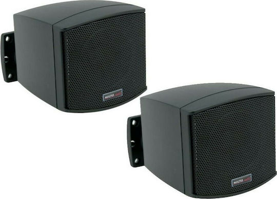 Master Audio Passive Wall-mounted Speakers 10W MB200T MB200TB (Pair) 8.9x11x8.9cm Black