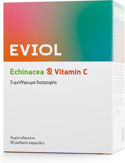 EVIOL Echinacea & Витамин C Добавка за Подсилване на Имунната Система 60 меки капсули