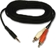 DeTech 3,5mm Klinkenkabel - RCA-Stecker Schwarz 1,5m mit Vergoldeten Anschlüssen
