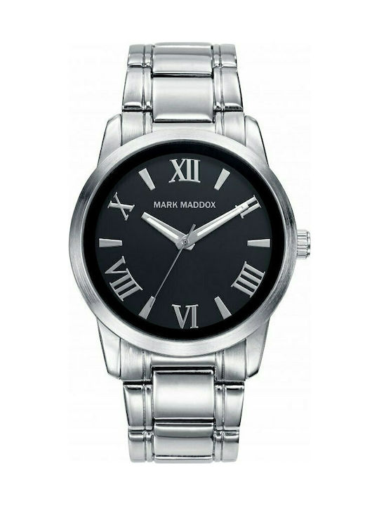 Mark Maddox Casual Watch Battery with Silver Metal Bracelet