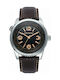 Mark Maddox Casual Watch Battery with Brown Leather Strap