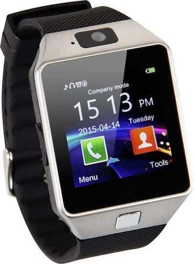 DZ09 43mm Smartwatch with SIM (Silver)