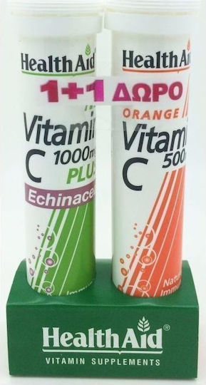 Health Aid Echinacea Vitamin C 1000mg Lemon + Vitamin C ...