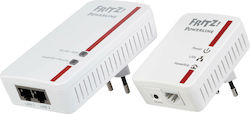 AVM Fritz!Powerline 540E Powerline Διπλού Kit για Ασύρματη Σύνδεση Wi‑Fi 4 και 2 Θύρες Ethernet