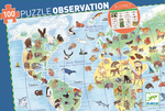 Παιδικό Puzzle Τα Ζώα του Κόσμου 100pcs για 5+ Ετών Djeco