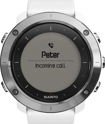 Suunto Traverse Stainless Steel 50mm Waterproof Smartwatch (White)