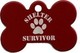 Dog ID Shelter Dog Shelter Red 4x2cm