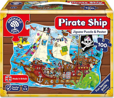 Παιδικό Puzzle Pirate Ship 100pcs για 6+ Ετών Orchard