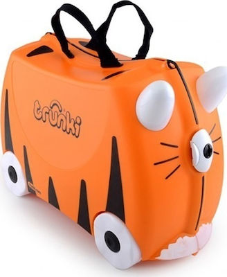 Trunki Tipu Tiger Children's Cabin Travel Suitcase Hard Orange with 4 Wheels Height 31cm.