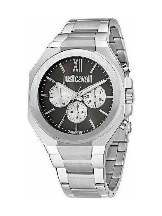 Just Cavalli Just Strong Watch with Silver Metal Bracelet