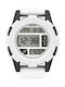 Nixon Digital Watch Chronograph Battery with White Rubber Strap S727-1342