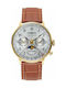 Zeppelin Watch Chronograph Battery with Brown Leather Strap 70391