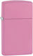 Zippo Slim Pink Matte Αντιανεμικός Αναπτήρας Φλόγας σε Ροζ χρώμα