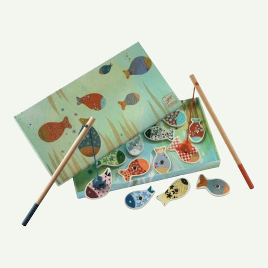 Djeco Jucărie De Lemn De Pescuit Pescuit Magnetic Pești Tropicali Pentru 2+ Ani (Diverse Modele)