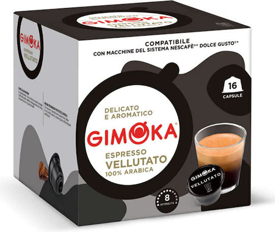 Gimoka Κάψουλες Espresso Vellutato Συμβατές με Μηχανή Dolce Gusto 16caps