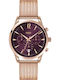 Henry London Hampstead Γυναικείο Ρολόι 39mm Χρονογράφος Μπαταρίας με Ροζ Χρυσό Μεταλλικό Μπρασελέ