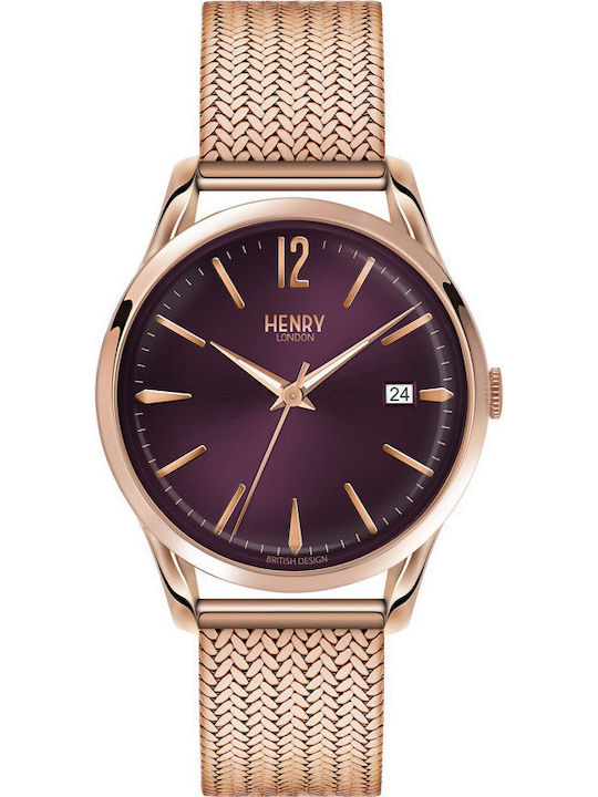 Henry London Hampstead Γυναικείο Ρολόι 39mm Μπα...