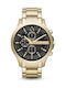 Armani Exchange Women's Watch Chronograph with Gold Metal Bracelet
