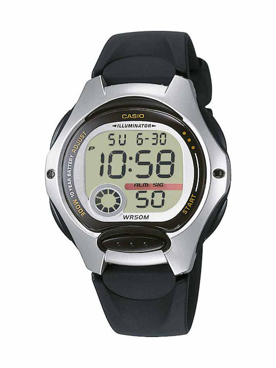 Casio Women's Watch Chronograph with Black Rubb...