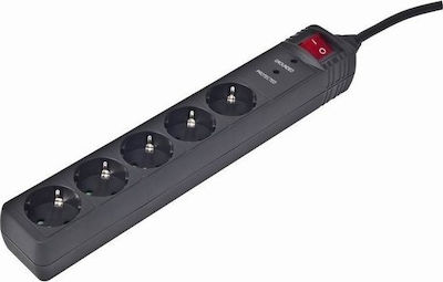 Energenie 5-Outlet Power Strip with Surge Protection 4.5m Black