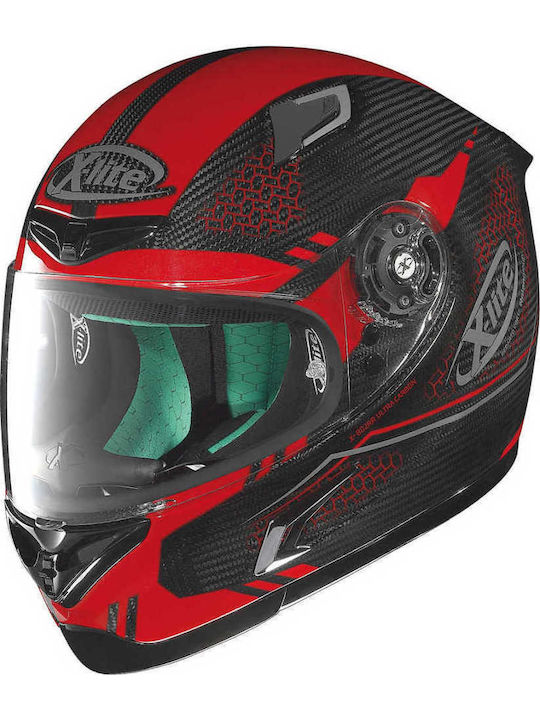 X-Lite X-802RR Ultra Carbon Shiny Mesh Carbon Red Κράνος Μηχανής Full Face ECE 22.06 1350gr