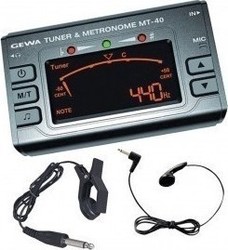 Gewa Chromatisch Tuner / Metronom MT-40 PS902.500 in Schwarz Farbe