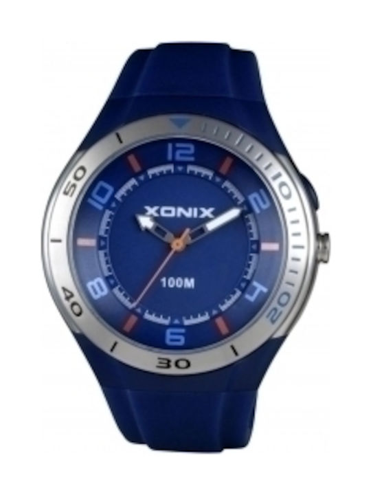 Xonix Watch Battery with Blue Rubber Strap UF-005