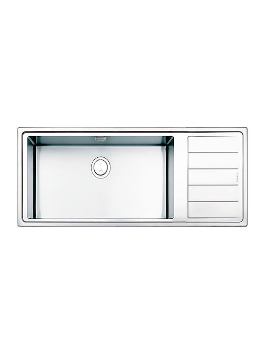 Apell Linear Plus Drop-In Sink Inox Satin W100xD50cm Silver