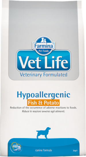 Farmina Vet Life Hypoallergenic 12kg Dry Food Grain-Free for Adult Dogs with Fish and Potatoes