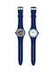 Swatch Sistem 51 Grid Watch Automatic with Blue Rubber Strap