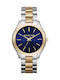 Michael Kors Runway Women's Watch with Metal Bracelet Silver / Gold