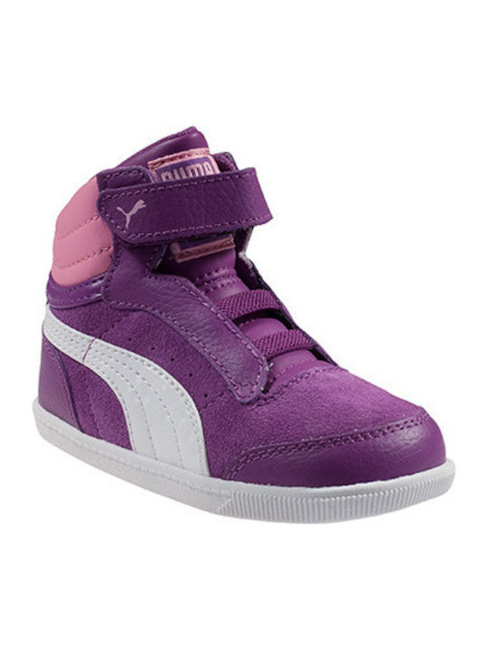 Puma Glyde Court V Kids Basketball Shoes Purple