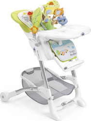 Cam Istante Foldable Baby Highchair with Metal Frame & Leather Seat Multicolour