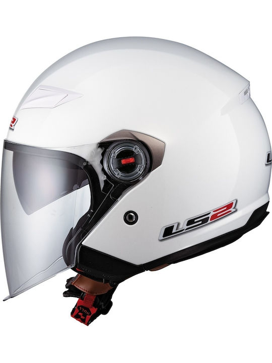 LS2 Track OF569 Jet Helmet with Sun Visor 1350gr White