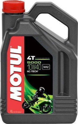 Motul 5000 4T Teilsynthetisch Motorradöl für Viertaktmotoren 10W-40 4Es