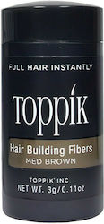 Toppik Fasern zur Abdeckung von Haarausdünnung mit Keratin Hair Building Fibers Travel Mittelbraun 3gr