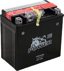 Power Batteries Motorradbatterie YTX14-BS 190A mit Kapazität 12Ah Power Batteries Motorradbatterie YTX14-BS 190A mit Kapazität 12Ah